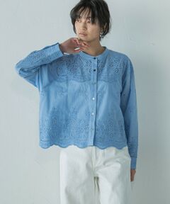 MAYSON GREY / メイソングレイ シャツ・ブラウス | 叶えるスカラップ刺繍クロップドシャツ≪手洗い可能≫