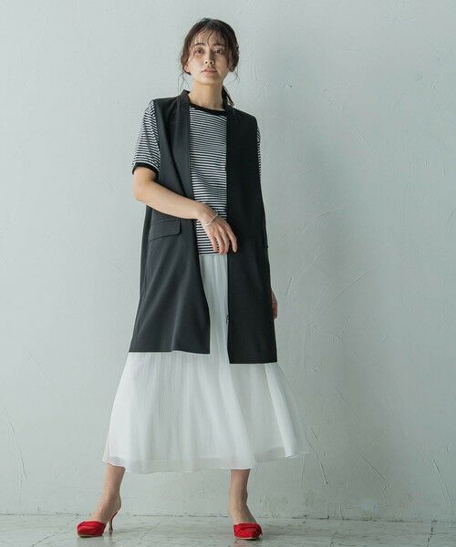 MAYSON GREY / メイソングレイ ダウンジャケット・ベスト | ノーカラージップロングジレ≪手洗い可能≫ | 詳細6