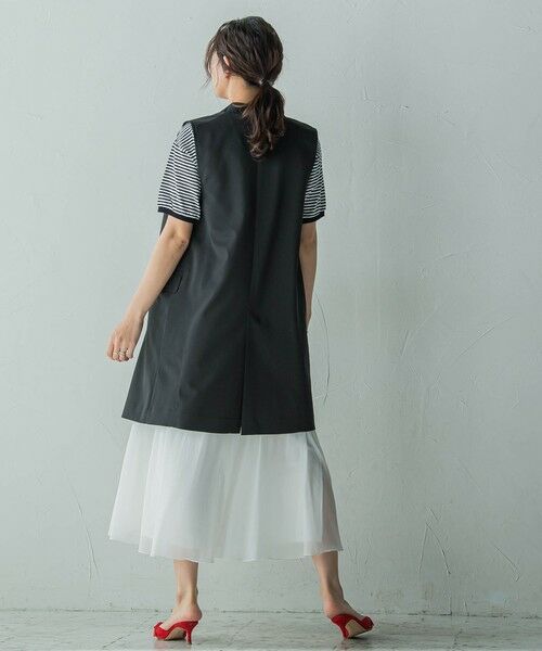 MAYSON GREY / メイソングレイ ダウンジャケット・ベスト | ノーカラージップロングジレ≪手洗い可能≫ | 詳細7