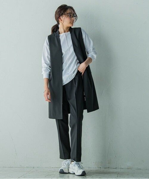 MAYSON GREY / メイソングレイ ダウンジャケット・ベスト | ノーカラージップロングジレ≪手洗い可能≫ | 詳細4