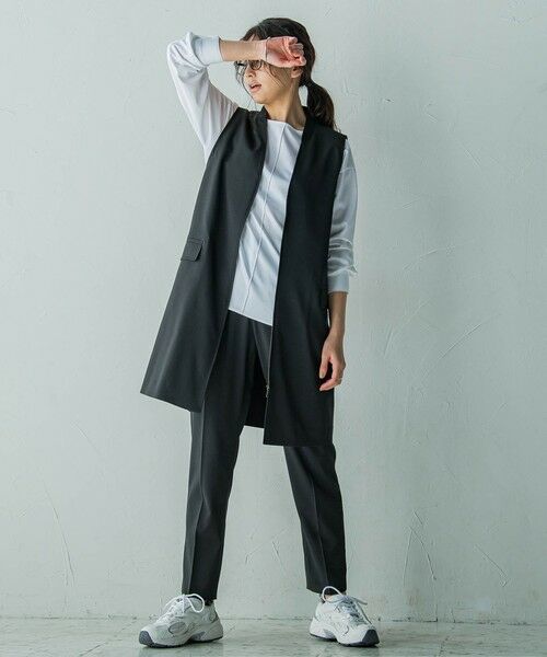 MAYSON GREY / メイソングレイ ダウンジャケット・ベスト | ノーカラージップロングジレ≪手洗い可能≫ | 詳細5