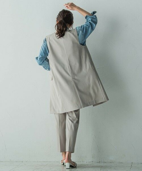 MAYSON GREY / メイソングレイ ダウンジャケット・ベスト | ノーカラージップロングジレ≪手洗い可能≫ | 詳細15