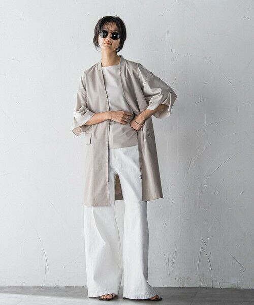 MAYSON GREY / メイソングレイ ダウンジャケット・ベスト | ノーカラージップロングジレ≪手洗い可能≫ | 詳細16