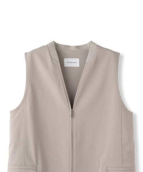 MAYSON GREY / メイソングレイ ダウンジャケット・ベスト | ノーカラージップロングジレ≪手洗い可能≫ | 詳細21