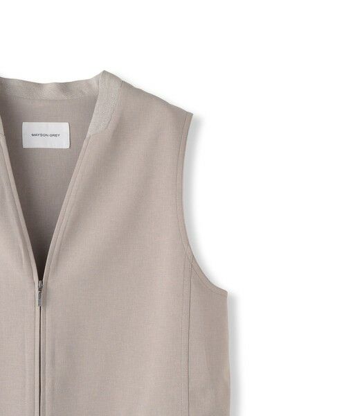 MAYSON GREY / メイソングレイ ダウンジャケット・ベスト | ノーカラージップロングジレ≪手洗い可能≫ | 詳細22