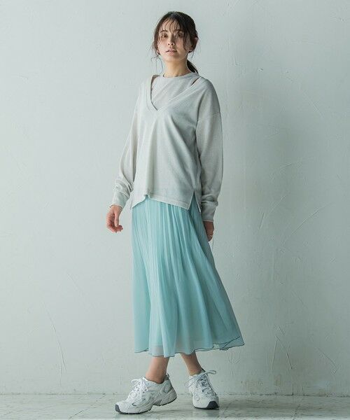 MAYSON GREY / メイソングレイ カットソー | SET　スラブジャージタンクトップ+深Vネックプルオーバー | 詳細3