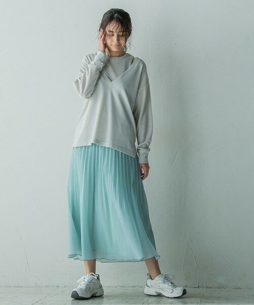 MAYSON GREY / メイソングレイ カットソー | SET　スラブジャージタンクトップ+深Vネックプルオーバー | 詳細4