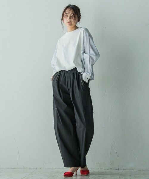 MAYSON GREY / メイソングレイ カットソー | ストライプドッキングドルマンプルオーバー≪洗濯機で洗える≫ | 詳細5