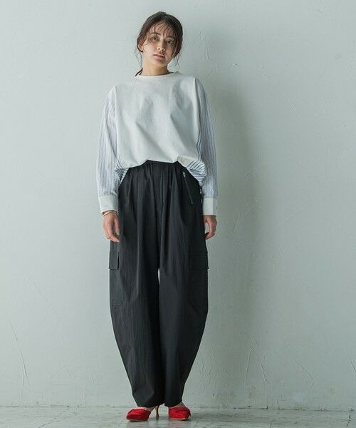 MAYSON GREY / メイソングレイ カットソー | ストライプドッキングドルマンプルオーバー≪洗濯機で洗える≫ | 詳細4