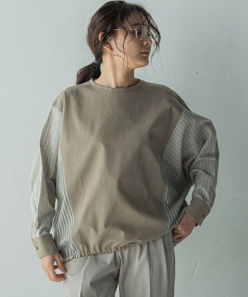 MAYSON GREY / メイソングレイ カットソー | ストライプドッキングドルマンプルオーバー≪洗濯機で洗える≫ | 詳細15