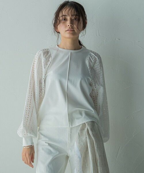 MAYSON GREY / メイソングレイ カットソー | カットワーク刺繍スリーブプルオーバー≪洗濯機で洗える≫ | 詳細2
