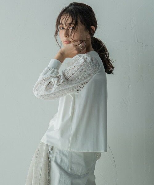 MAYSON GREY / メイソングレイ カットソー | カットワーク刺繍スリーブプルオーバー≪洗濯機で洗える≫ | 詳細3