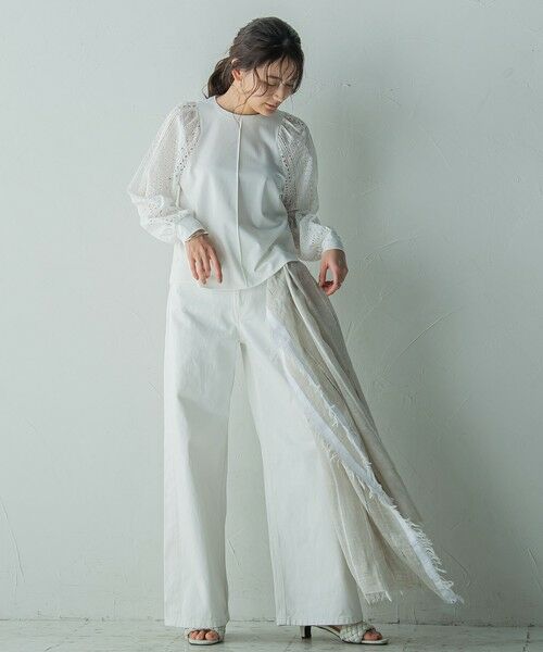 MAYSON GREY / メイソングレイ カットソー | カットワーク刺繍スリーブプルオーバー≪洗濯機で洗える≫ | 詳細4