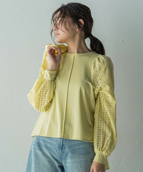 MAYSON GREY / メイソングレイ カットソー | カットワーク刺繍スリーブプルオーバー≪洗濯機で洗える≫ | 詳細15