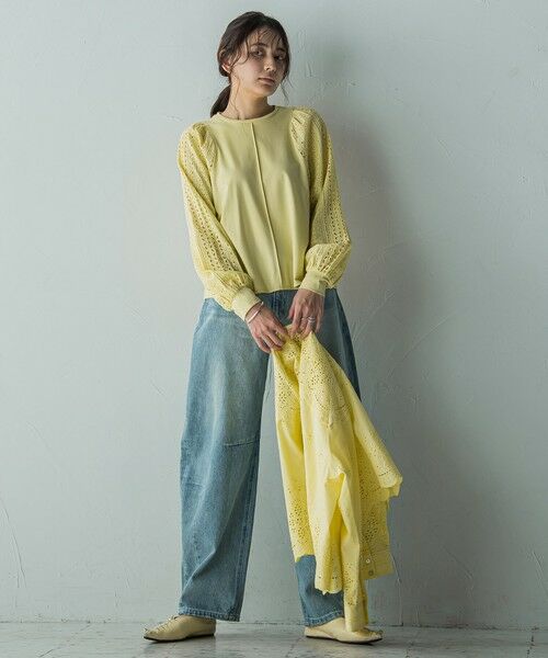 MAYSON GREY / メイソングレイ カットソー | カットワーク刺繍スリーブプルオーバー≪洗濯機で洗える≫ | 詳細17