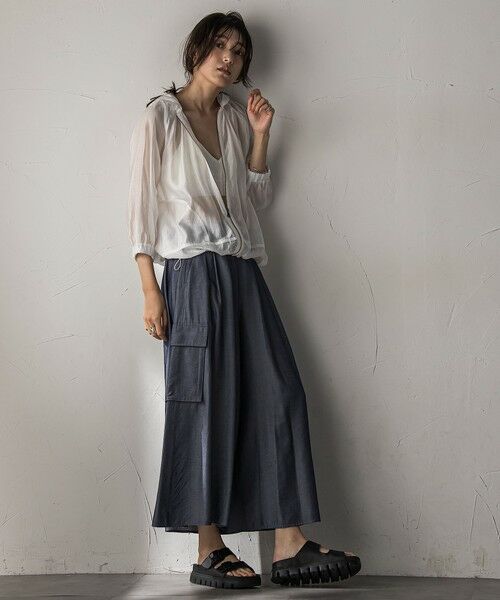 MAYSON GREY / メイソングレイ その他パンツ | 【新色追加】シャンブレーカーゴキュロットパンツ | 詳細4