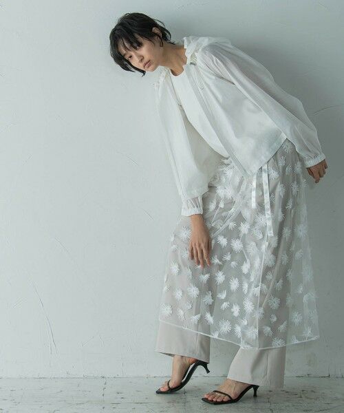 MAYSON GREY / メイソングレイ ミニ・ひざ丈スカート | チュールフラワーラップスカート | 詳細17