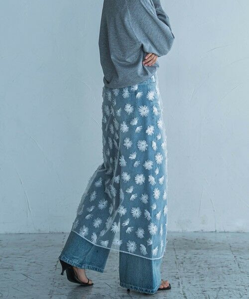 MAYSON GREY / メイソングレイ ミニ・ひざ丈スカート | チュールフラワーラップスカート | 詳細2