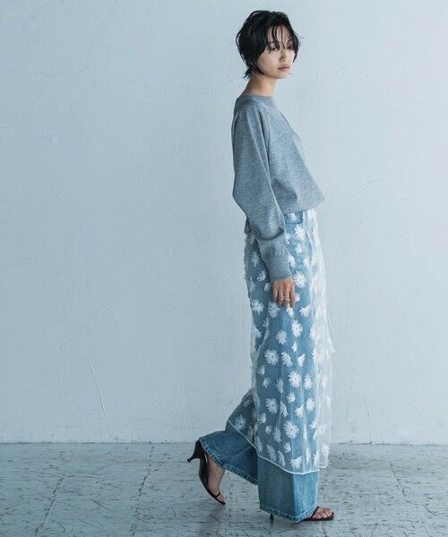 MAYSON GREY / メイソングレイ ミニ・ひざ丈スカート | チュールフラワーラップスカート | 詳細7