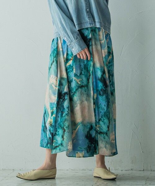 MAYSON GREY / メイソングレイ ミニ・ひざ丈スカート | IPEKERタックフレアスカート≪手洗い可能≫ | 詳細1