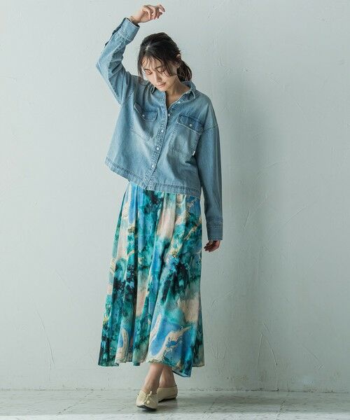 MAYSON GREY / メイソングレイ ミニ・ひざ丈スカート | IPEKERタックフレアスカート≪手洗い可能≫ | 詳細4