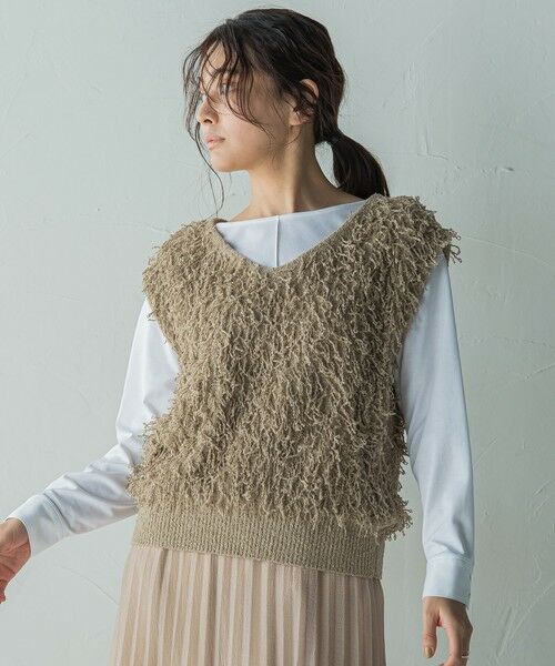 MAYSON GREY / メイソングレイ ダウンジャケット・ベスト | ループフリンジニットベスト≪手洗い可能≫ | 詳細20