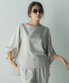 MAYSON GREY / メイソングレイ シャツ・ブラウス | タックワイドスリーブボートネックブラウス≪洗濯機で洗える≫