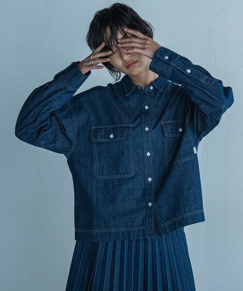 MAYSON GREY / メイソングレイ シャツ・ブラウス | デニムクロップドシャツ≪洗濯機で洗える≫ | 詳細9