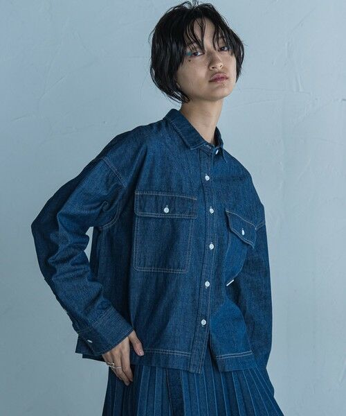 MAYSON GREY / メイソングレイ シャツ・ブラウス | デニムクロップドシャツ≪洗濯機で洗える≫ | 詳細10