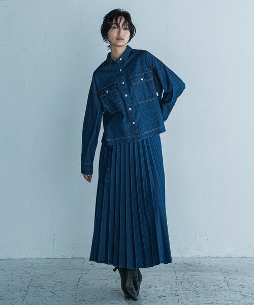 MAYSON GREY / メイソングレイ シャツ・ブラウス | デニムクロップドシャツ≪洗濯機で洗える≫ | 詳細12