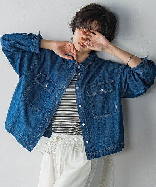 MAYSON GREY / メイソングレイ シャツ・ブラウス | デニムクロップドシャツ≪洗濯機で洗える≫ | 詳細2