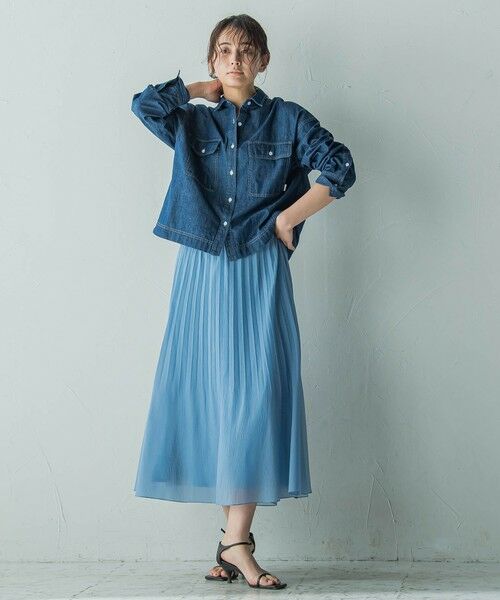 MAYSON GREY / メイソングレイ シャツ・ブラウス | デニムクロップドシャツ≪洗濯機で洗える≫ | 詳細16