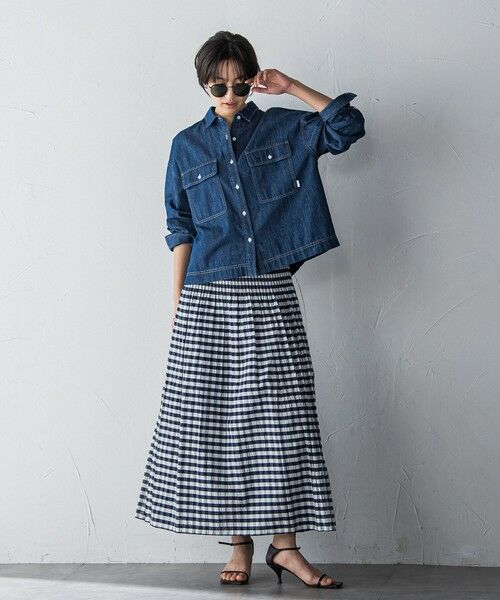 MAYSON GREY / メイソングレイ シャツ・ブラウス | デニムクロップドシャツ≪洗濯機で洗える≫ | 詳細18