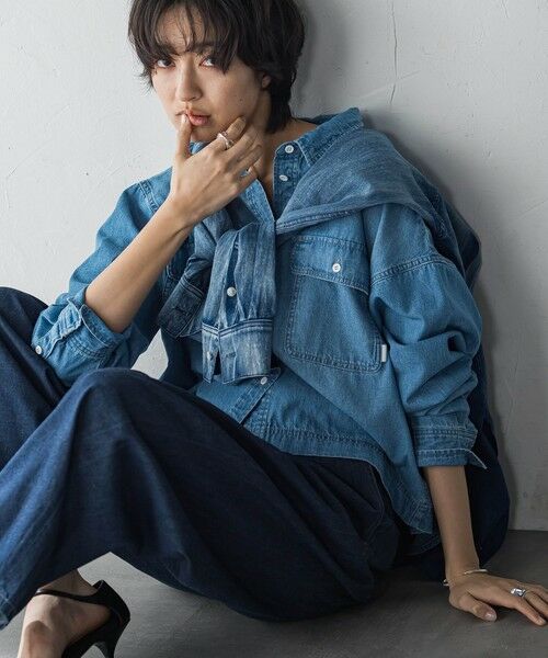 MAYSON GREY / メイソングレイ シャツ・ブラウス | デニムクロップドシャツ≪洗濯機で洗える≫ | 詳細27