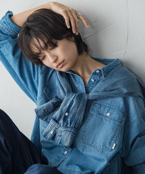 MAYSON GREY / メイソングレイ シャツ・ブラウス | デニムクロップドシャツ≪洗濯機で洗える≫ | 詳細28