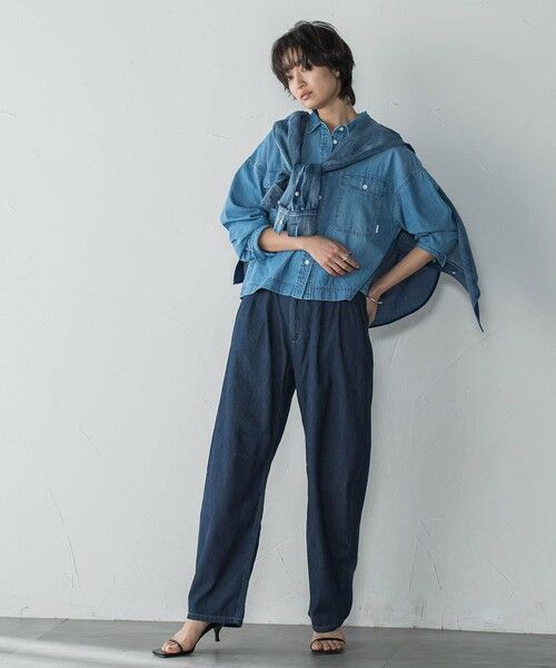 MAYSON GREY / メイソングレイ シャツ・ブラウス | デニムクロップドシャツ≪洗濯機で洗える≫ | 詳細30