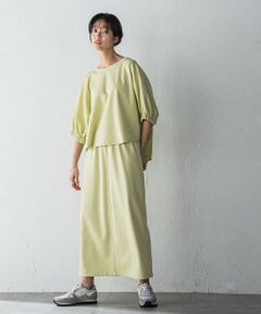 MAYSON GREY / メイソングレイ ロング・マキシ丈ワンピース | 【新色追加】ハーフドルマンスリーブスカートセットアップ≪洗濯機で洗える≫