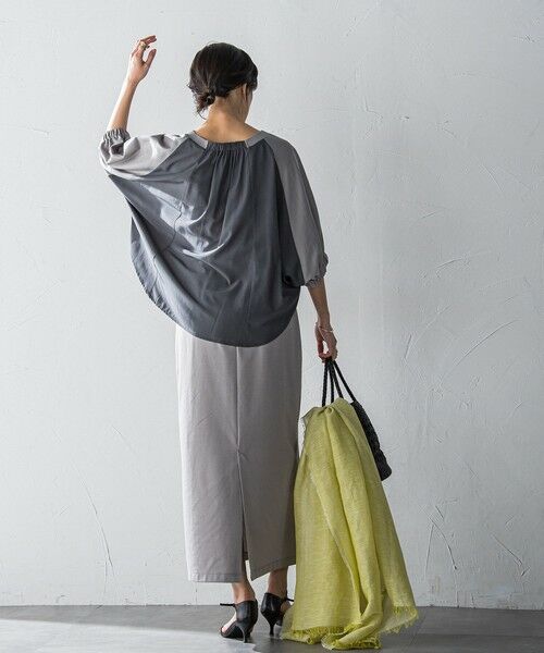 MAYSON GREY / メイソングレイ ロング・マキシ丈ワンピース | 【新色追加】ハーフドルマンスリーブスカートセットアップ≪洗濯機で洗える≫ | 詳細13