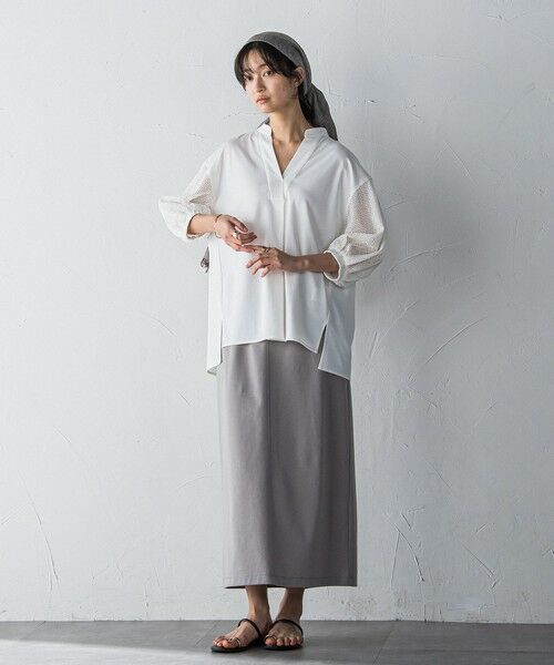 MAYSON GREY / メイソングレイ ロング・マキシ丈ワンピース | 【新色追加】ハーフドルマンスリーブスカートセットアップ≪洗濯機で洗える≫ | 詳細15