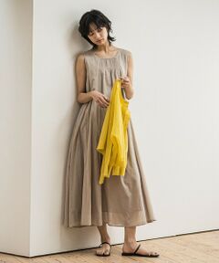 MAYSON GREY / メイソングレイ ロング・マキシ丈ワンピース | コットンボイル2WAYエアリーフレアワンピース≪手洗い可能≫