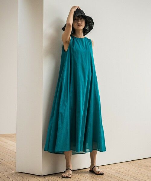 新品★ALAIA★Aラインフレアワンピース★コットン 55-0158_main.jpg