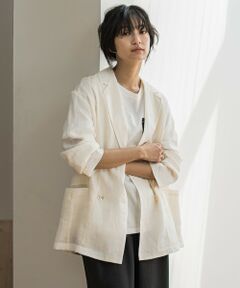 MAYSON GREY / メイソングレイ テーラードジャケット | リネンダブルブレストジャケット≪手洗い可能≫