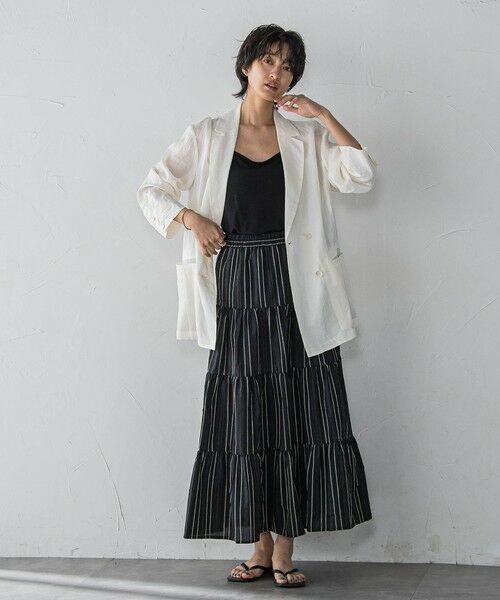 MAYSON GREY / メイソングレイ テーラードジャケット | リネンダブルブレストジャケット≪手洗い可能≫ | 詳細17