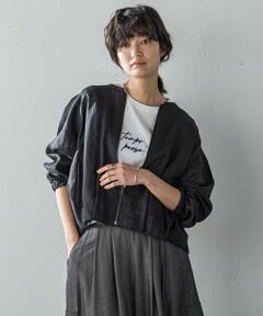 MAYSON GREY / メイソングレイ テーラードジャケット | リネンシアータックブルゾン≪手洗い可能≫