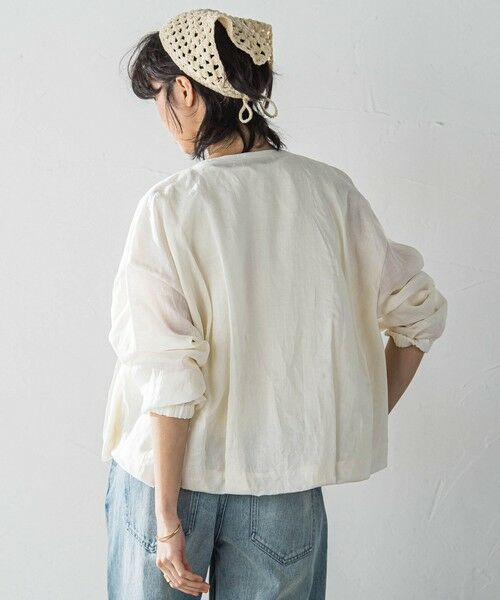 MAYSON GREY / メイソングレイ テーラードジャケット | リネンシアータックブルゾン≪手洗い可能≫ | 詳細3