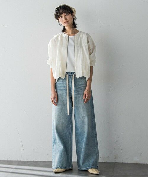 MAYSON GREY / メイソングレイ テーラードジャケット | リネンシアータックブルゾン≪手洗い可能≫ | 詳細4