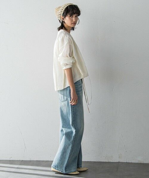 MAYSON GREY / メイソングレイ テーラードジャケット | リネンシアータックブルゾン≪手洗い可能≫ | 詳細5