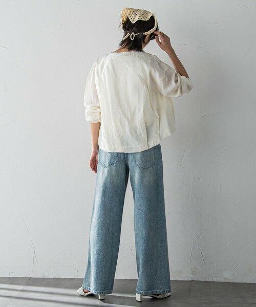 MAYSON GREY / メイソングレイ テーラードジャケット | リネンシアータックブルゾン≪手洗い可能≫ | 詳細6