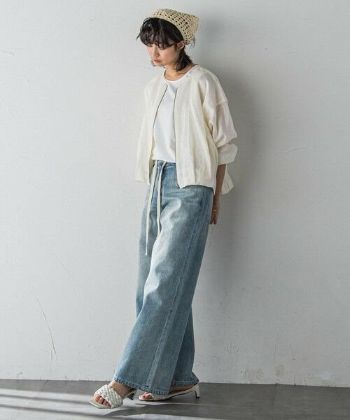 MAYSON GREY / メイソングレイ テーラードジャケット | リネンシアータックブルゾン≪手洗い可能≫ | 詳細7