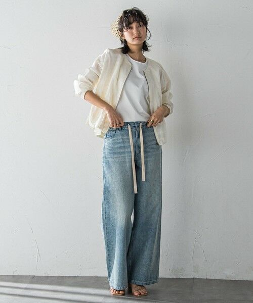 MAYSON GREY / メイソングレイ テーラードジャケット | リネンシアータックブルゾン≪手洗い可能≫ | 詳細8